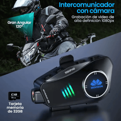 Wow Intercomunicador KY-800 Con Cámara Para Casco De Moto - Movisun
