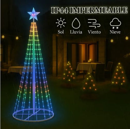 Árbol de Navidad LED de 2,10 metros